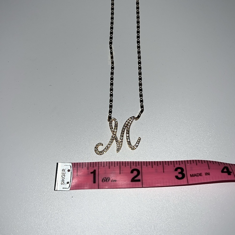 💎NWT LANA MALIBU INITIAL NECKLACE “M” 14 K GOLD & DIAMOND - Picture 17 of 17